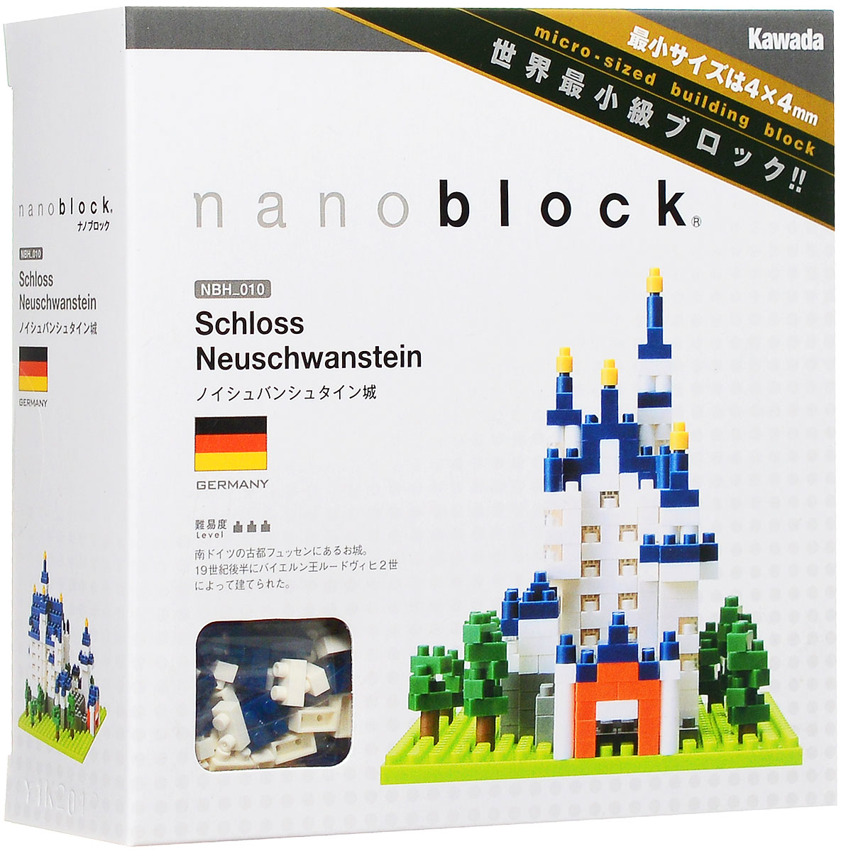 NanoBlock Мини-конструктор Замок НойшванштайнNBH_010 NanoBlock Мини-конструктор Замок НойшванштайнNBH_010Мини-конструктор Замок Нойшванштайн - увлекательнейший способ времяпрепровождения и уникальная возможность собрать целую коллекцию нано-моделей реальных знаменитых архитектурных объектов. Набор включает подставку, более 550 разноцветных пластиковых мини-элементов (в том числе запасные) и графическую инструкцию-схему сборки. Детали конструктора позволят собрать уменьшенную копию самого великолепного в мире замка Нойшванштайн. Подобно средневековым строителям, вы построите замок кирпичик за кирпичиком, начав с самого низа, затем этажи, окна, крыша и наконец закончите стройку установкой самых верхних башень. Замок Нойшванштайн — романтический замок баварского короля Людвига II около городка Фюссен и замка Хоэншвангау в юго-западной Баварии, недалеко от австрийской границы. Одно из самых популярных среди туристов мест на юге Германии. Конструктор nanoBlock - самый маленький в мире конструктор, крайне необычный, как все японское. Высокоточные трехмерные модели из...