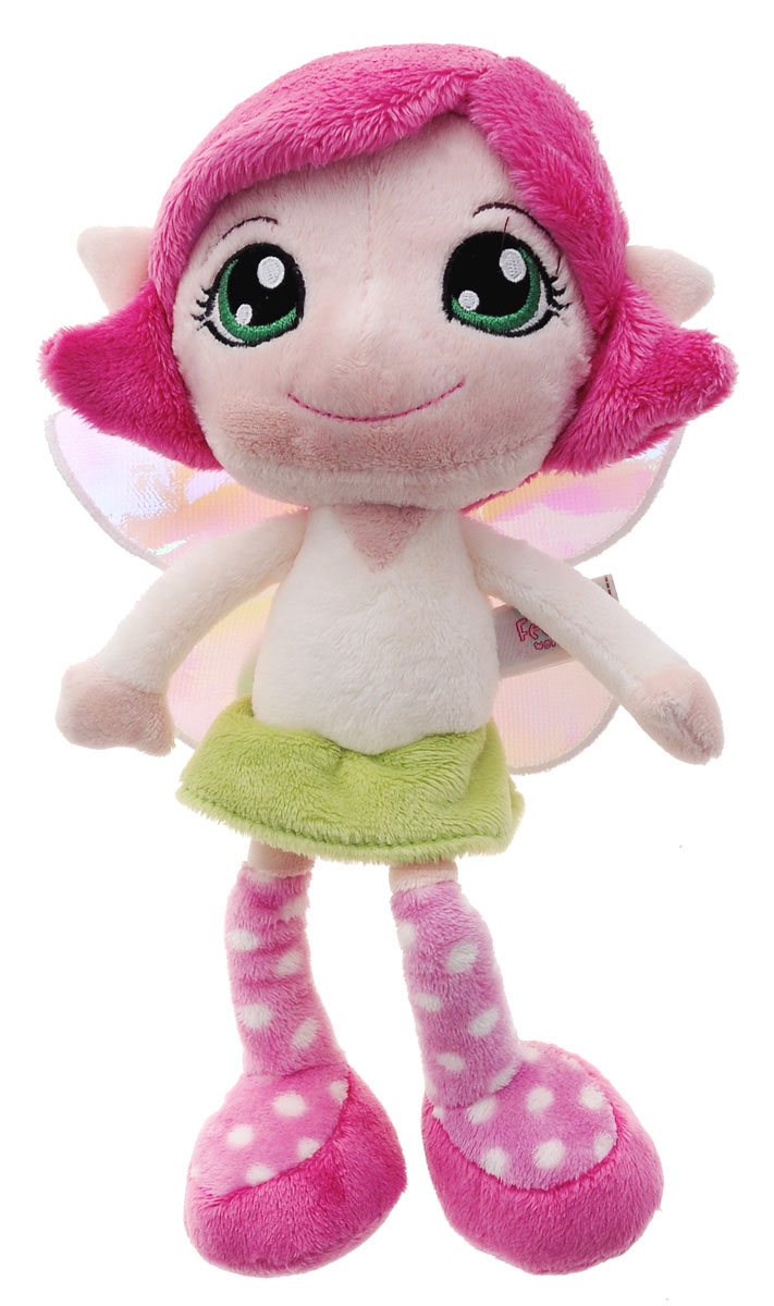Nici Кукла мягкая Фея Фиоли38050 Nici Кукла мягкая Фея Фиоли38050Мягкая кукла Фея Фиоли от немецкого производителя мягких игрушек и аксессуаров Nici выглядит просто очаровательно. У нее ярко-розовые волосы, белая кофточка с зеленой юбочкой и забавные розовые гольфы в белый горошек. На ногах у феи кругленькие туфельки. А еще у Фиоли, как и у всех фей, есть маленькие блестящие крылышки. Фиоли такая приветливая и мягкая, что ее очень хочется обнять. Отсутствие твердых деталей позволит ребенку брать куклу с собой спать. Игрушка выполнена из качественных, гипоаллергенных материалов, безопасных для ребенка.