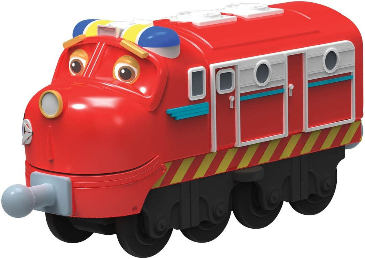 Chuggington Паровозик УилсонLC54117 Chuggington Паровозик УилсонLC54117Яркий паровозик Chuggington Уилсон несомненно, привлечет внимание вашего ребенка и не позволит ему скучать. Паровозик выполнен в виде забавного персонажа из мультфильма Chuggington. У него есть глаза и носик, а так же очаровательная улыбка. На вагончике имеются детализированные окошки, двери и люки. Впереди и сзади находятся специальные элементы для крепления с другими вагончиками. Ваш ребенок будет часами играть с паровозиком, придумывая разные истории и проигрывая любимые моменты из мультфильма. Порадуйте его таким замечательным подарком! Чаггингтон - удивительный городок из мультфильма Веселые паровозики из Чаггингтона, населенный приветливыми паровозиками. Каждый день они узнают что-то новое, радуются открытиям и обожают приключения! Центр Чаггингтона - депо, место обитания дружных паровозов. Каждый день отсюда в разные концы города и за его пределы отправляются составы, чтобы доставить по адресам важные грузы. Трое друзей -...