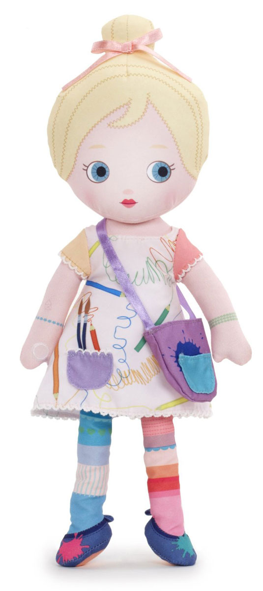 Mooshka Кукла Ina940-266_INA Mooshka Кукла Ina940-266_INAОчаровательная мягкая кукла Кукла Mooshka Ina непременно станет любимой игрушкой вашей малышки. Кукла выполнена из приятного на ощупь текстиля и не имеет твердых элементов, что делает игру с ней безопасной даже для самых маленьких малышей. Куколка одета в длинное платье, украшенное принтом в виде карандашных штрихов. На ручках куклы расположены липучки. Также в комплект входит небольшая пальчиковая куколка, которая разнообразит игры малышки и позволит ей проявить свою фантазию, разыгрывая веселые преставления. Ина обожает творчество! Она любит рисовать красками и карандашами, заниматься лепкой, и придумывать новое. Трогательная мягкая куколка принесет радость и подарит своей обладательнице мгновения нежных объятий и приятных воспоминаний. Благодаря играм с куклой, ваша малышка сможет развить воображение и любознательность, овладеть навыками общения и научиться ответственности.