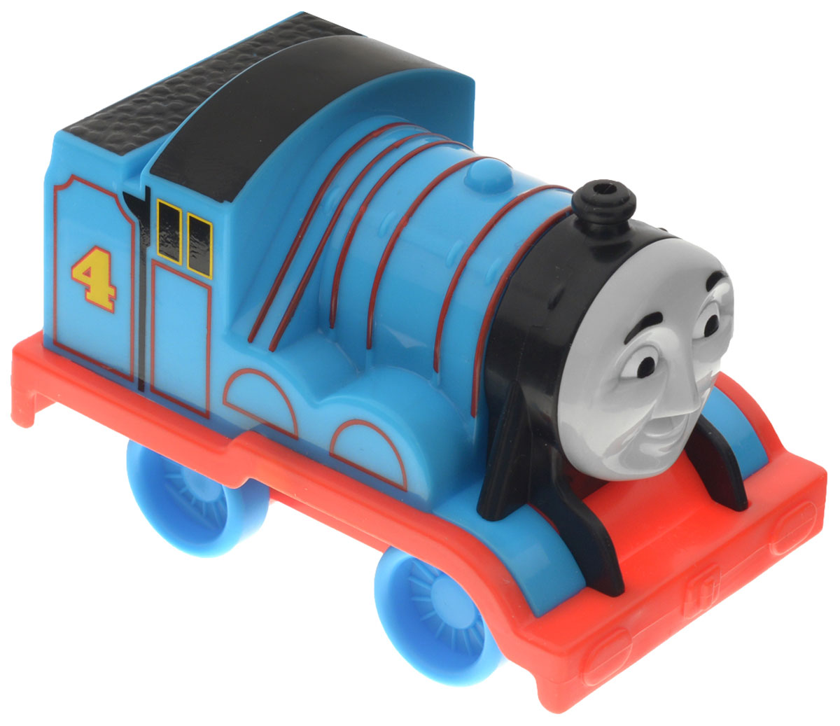 Thomas&Friends Паровозик Гордан W2191W2190/W2191_Гордан Thomas&Friends Паровозик Гордан W2191W2190/W2191_ГорданМаленький, свободно перемещающийся паровозик Гордан выполнен из пластика в виде персонажа популярного мультсериала Томас и его друзья (Thomas & Friends ). Гордан - голубой большой паровозик под номером 4. Он самый серьезный из всей команды. Паровозик оснащен четырьмя колесиками, благодаря чему малыш сможет катать его. Порадуйте своего непоседу такой замечательной игрушкой! Рекомендуется детям от 18 месяцев.