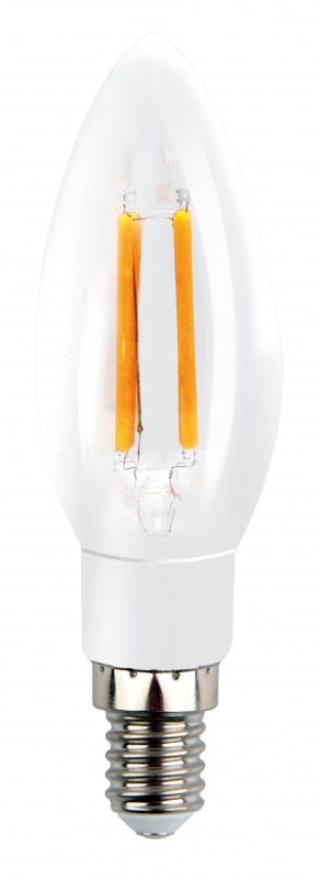 Лампа светодиодная Smartbuy Filament, C37, холодный свет, цоколь Е14, 5 ВтSBL-C37F-05-40K-E14 Лампа светодиодная Smartbuy Filament, C37, холодный свет, цоколь Е14, 5 ВтSBL-C37F-05-40K-E14Светодиодная лампа Smartbuy Filament - новинка на рынке светодиодных ламп! Светодиодная лампа Filament - энергосберегающая лампа для общего и декоративного освещения, подходит для замены стандартных ламп накаливания и галогенных. Колба лампы выполнена в форме свечи. Поверхность колбы прозрачная. В лампе использован совершенно иной светодиод, он выглядит как нить накаливания, от чего и получил название Filament. Лампа идеально подходит к любому светильнику, в котором используются данные типы ламп. Хорошо будет смотреться даже в открытых светильниках. Особенности: - Угол рассеивания светового пучка 360 градусов. - Хорошая цветопередача. - Отсутствие мерцания обеспечивает меньшую утомляемость глаз. - Высокоэффективный драйвер обеспечивает стабильную работу. - Большой срок службы - 30 000 часов работы. - Широкий рабочий температурный режим от -25° до +45°С. - Не содержит ртуть, экологически безопасна. - Не нагревается...