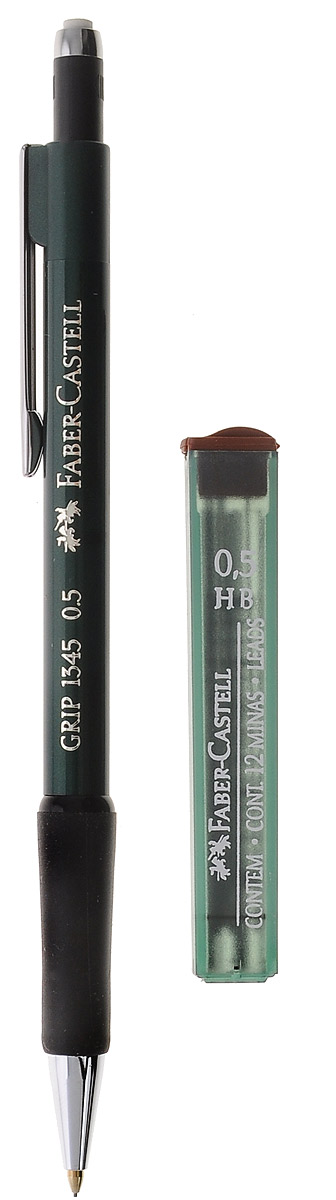 Faber-Castell Механический карандаш Grip с ластиком и запасными грифелями цвет корпуса зеленый263274 Faber-Castell Механический карандаш Grip с ластиком и запасными грифелями цвет корпуса зеленый263274Механический карандаш Faber-Castell - незаменимый атрибут современного делового человека дома и в офисе. Корпус карандаша круглой формы с металлическим наконечником выполнен из высококачественного пластика. Дополнен корпус удобным металлическим держателем, резиновой областью захвата и выдвижным ластиком. Карандаш оснащен инновационной системой, предотвращающей поломку грифеля. Убирающийся внутрь кончик обеспечивает безопасное ношение карандаша в кармане. В наборе контейнер с запасными стержнями. Толщина линии: 0,5 мм. Мягкое комфортное письмо и тонкие линии при написании принесут вам максимум удовольствия. Порадуйте друзей и знакомых, оказав им столь стильный знак внимания.
