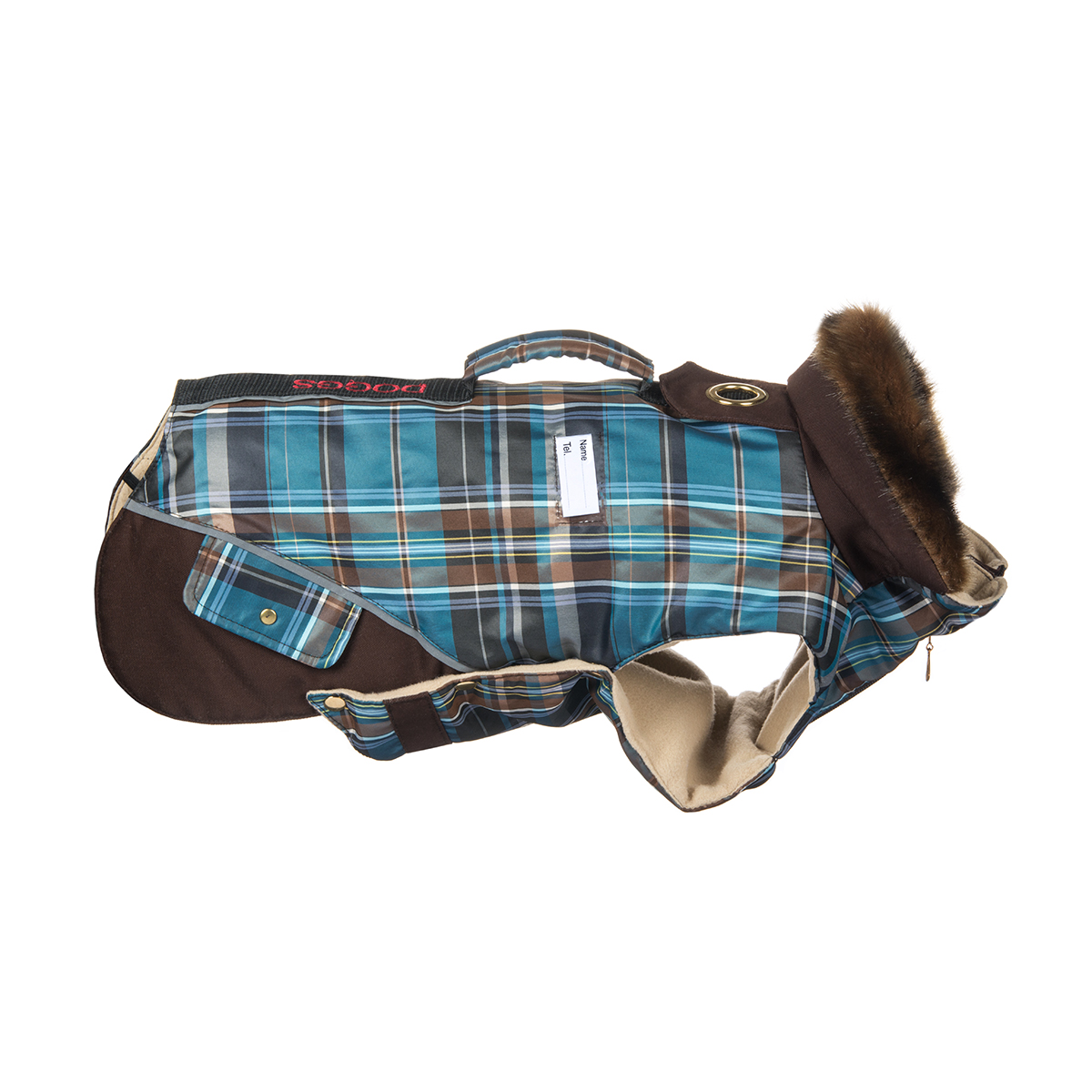 Попона для собак Dogmoda Doggs, для мальчика, цвет: синий, коричневый. Размер SDM-140544 Попона для собак Dogmoda Doggs, для мальчика, цвет: синий, коричневый. Размер SDM-140544Теплая попона для собак Dogmoda Doggs отлично подойдет для прогулок в холодное время года. Попона изготовлена из водоотталкивающего полиэстера, защищающего от ветра и осадков, с утеплителем из синтепона, который сохранит тепло даже в сильные морозы, а на подкладке используется флис, который отлично сохраняет тепло и обеспечивает воздухообмен. Попона оснащена прорезями для ног и застегивается на кнопки, а высокий ворот с расширителем имеет застежку-молнию и кнопку, благодаря чему ее легко надевать и снимать. Ворот украшен искусственным мехом. На животе попона затягивается на шнурок-кулиску с зажимом. Спинка декорирована вышитой надписью Doggs, оснащена светоотражающими элементами и ручкой. Модель снабжена непромокаемым карманом для размещения записки с информацией о вашем питомце, на случай если он потеряется. Благодаря такой попоне питомцу будет тепло и комфортно в любое время года. Попона подходит для собак следующих пород: - вестхайленд...