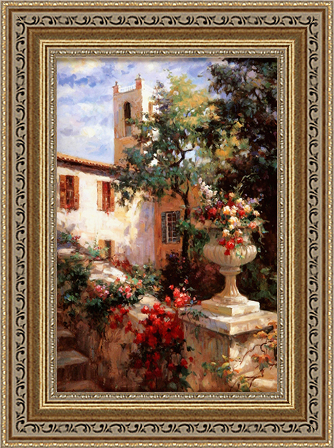 Цветочный вазон (Vail Oxley), 17 x 22 см17x22 D1151-41709 Цветочный вазон (Vail Oxley), 17 x 22 см17x22 D1151-41709Художественная репродукция картины Vail Oxley Floral Urn. Размер постера: 17 см x 22 см. Артикул: 17x22 D1151-41709. Изображение нанесено на чрезвычайно плотную основу (это не бумага и не картон) и обрамлено в багет. Технология изготовления арт-постеров подразумевает обязательную художественную ламинацию каждого изображения, что придает картине дополнительную ценность, а также защищает поверхность от загрязнения, повреждений (в том числе попыток помять, исцарапать изображение), влаги и ультрафиолетовых лучей. Так, например, наши арт-постеры совершенно спокойно перенесут не одну зиму в дачном или загородном доме. Ламинирование может значительно улучшить качество изображения. Использование пленок дает различную фактуру лицевой поверхности изображения (глянцевую, матовую, холщевую, ситцевую, льняную и другие). Например, при использовании глянцевых пленок изображение проявляется - краски становятся более контрастными и сочными. Технология художественного...