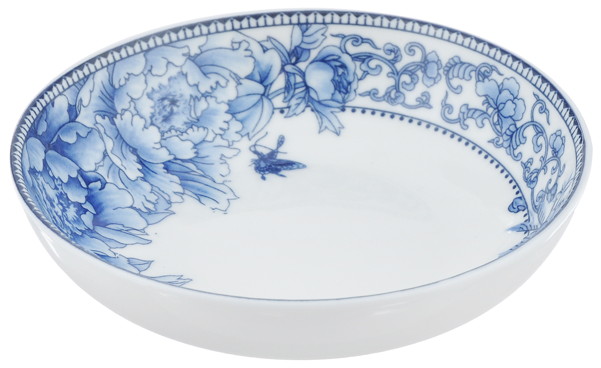 Блюдце для соуса Nanshan Porcelain Наньшань, цвет: белый, синий, диаметр 10 смGNNSNN002 Блюдце для соуса Nanshan Porcelain Наньшань, цвет: белый, синий, диаметр 10 смGNNSNN002Блюдце Nanshan Porcelain Наньшань изготовлено из высококачественной керамики. Предназначено для красивой подачи различных соусов. Посуда безопасна для здоровья и окружающей среды. Внутренние стенки оформлены изящным узором. Такое блюдце украсит сервировку стола и подчеркнет прекрасный вкус хозяйки. Оно дополнит коллекцию вашей кухонной посуды и будет служить долгие годы. Можно мыть в посудомоечной машине и использовать в СВЧ. Диаметр блюдца по верхнему краю: 10 см. Высота стенок блюдца: 2,5 см.