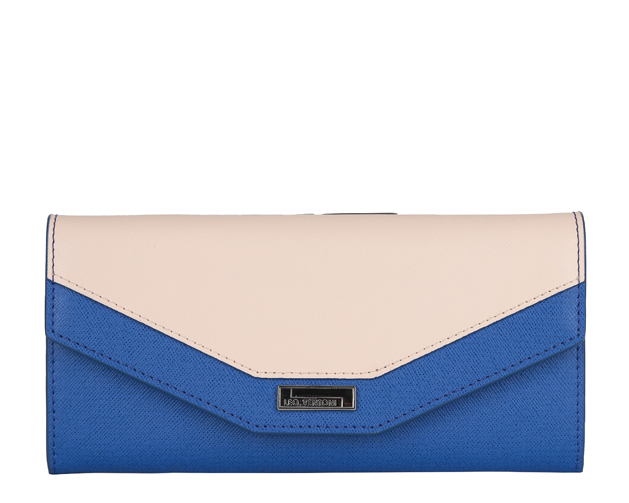 Кошелек женский Leo Ventoni, цвет: бежевый, голубой. L330896L330896 beige/blue Кошелек женский Leo Ventoni, цвет: бежевый, голубой. L330896L330896 beige/blueЭлегантный кошелек Leo Ventoni выполнен из натуральной кожи и оформлен декоративным тиснением и металлической фурнитурой с символикой бренда, внутренняя часть изделия выполнена из текстиля и натуральной кожи. Изделие содержит два отделения: отделение монет с рамочным замком, отделение для купюр, которое закрывается на кнопку. Внутри отделения для купюр предусмотрено два накладных кармана, семнадцать кармашков для кредитных карт или визиток, один из которых с прозрачной вставкой из пластика, отделение для монет на молнии. Также размещены четыре дополнительных отделения, которые предусмотрены для хранения купюр и мелких документов. Одно из дополнительных отделений закрывается на молнию. Отделение для монет содержит две секции. Стильный кошелек Leo Ventoni станет отличным подарком для человека, ценящего качественные и практичные вещи.