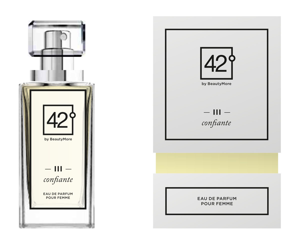 Fragrance 42 Парфюмированная вода для женщин III Confiante 30 мл42-96150 Fragrance 42 Парфюмированная вода для женщин III Confiante 30 мл42-96150Confiante- аромат созданный для уверенных в себе женщин, смело идущих по жизни, восхищяя окружающих. Верхняя нота - бергамот,грейпфрукт,апельсин, нота сердца - роза, жасмин,личи, базовые ноты - ветивер,мускус,пачули,ваниль.