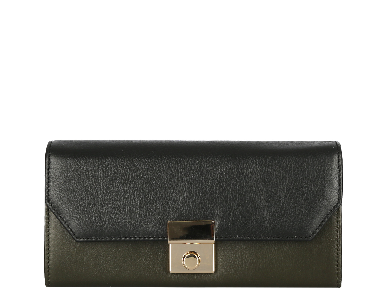 Кошелек женский Leo Ventoni, цвет: темно-зеленый, черный. L330786L330786 green/nero Кошелек женский Leo Ventoni, цвет: темно-зеленый, черный. L330786L330786 green/neroЭлегантный кошелек Leo Ventoni выполнен из натуральной кожи в двух оттенках и оформлен металлической фурнитурой. Внутренняя часть изделия выполнена из текстиля и натуральной кожи. Изделие закрывается клапаном на замок-защелку. Внутри кошелек содержит два вместительных отделения для купюр, отделение для монет на застежке-молнии, два открытых кармана для мелких бумаг и чеков, двенадцать кармашков для кредитных карт или визиток и на клапане с внутренней стороны - еще один открытый кармашек. Снаружи, на тылной стороне кошелька расположен врезной карман на застежке-молнии. Стильный кошелек Leo Ventoni станет отличным подарком для человека, ценящего качественные и практичные вещи.