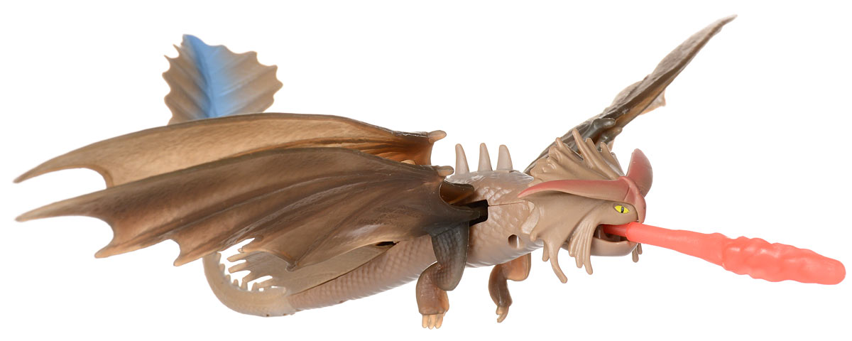 Dragons Фигурка Cloudjumper66550_20067246 Dragons Фигурка Cloudjumper66550_20067246Фигурка Dragons Cloudjumper непременно придется по душе вашему ребенку. Игрушка выполнена в виде дракона Cloudjumper из популярного мультфильма Как приручить дракона. Крылья, голова и челюсть дракона подвижны. Дракон умеет стрелять огненным копьем, которое фиксируется у него во рту при помощи пружинного механизма. С драконом можно организовать настоящее сражение, ведь эти умелые бойцы снабжены всем необходимым для настоящей схватки с противником! Благодаря фигурке Dragons Cloudjumper ваш ребенок с удовольствием будет проигрывать любимые сцены из мультфильма или придумывать свои истории! В комплект входит: дракон, огненное копье.