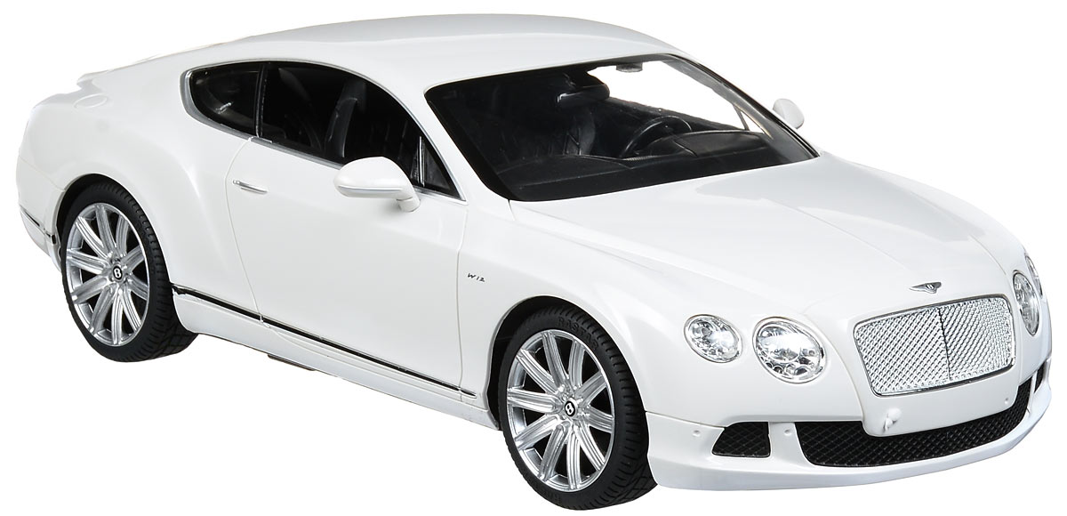 Rastar Радиоуправляемая модель Bentley Continental GT Speed цвет белый масштаб 1:1449800_белый Rastar Радиоуправляемая модель Bentley Continental GT Speed цвет белый масштаб 1:1449800_белыйРадиоуправляемая модель Rastar Bentley Continental GT Speed станет отличным подарком любому мальчику! Все дети хотят иметь в наборе своих игрушек ослепительные, невероятные и крутые автомобили на радиоуправлении. Тем более, если это автомобиль известной марки с проработкой всех деталей, удивляющий приятным качеством и видом. Одной из таких моделей является автомобиль на радиоуправлении Rastar Bentley Continetal GT Speed. Это точная копия настоящего авто в масштабе 1:14. Авто обладает неповторимым провокационным стилем и спортивным характером. Потрясающая маневренность, динамика и покладистость - отличительные качества этой модели. Возможные движения: вперед, назад, вправо, влево, остановка. Имеются световые эффекты. Пульт управления работает на частоте 27 MHz. Для работы игрушки необходимы 5 батареек типа АА (не входят в комплект). Для работы пульта управления необходима 1 батарейка 9V (6F22) (не входит в комплект).