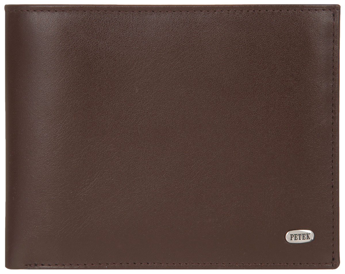 Портмоне мужское Petek 1855, цвет: коричневый. 140.000.222140.000.222 D.Brown Портмоне мужское Petek 1855, цвет: коричневый. 140.000.222140.000.222 D.BrownСтильное мужское портмоне Petek 1855 выполнено из натуральной кожи с зернистой поверхностью. Лицевая сторона оформлена металлической пластиной с гравировкой в виде названия бренда. Изделие раскладывается пополам. Портмоне содержит семь кармашков для кредиток или пластиковых карт (один из которых с окошком из прозрачного материала), три потайных кармана, два кармана с окошком из прозрачного материала для фотографий или документов и два отделения для купюр. Изделие упаковано в фирменную коробку. Такое портмоне станет отличным подарком для человека, ценящего качественные и стильные вещи.