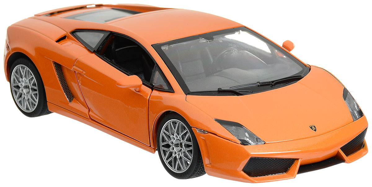 Rastar Модель автомобиля Lamborghini Gallardo LP560 4 цвет оранжевый34500_оранжевый Rastar Модель автомобиля Lamborghini Gallardo LP560 4 цвет оранжевый34500_оранжевыйКоллекционная модель Rastar Lamborghini Gallardo LP560-4 привлечет внимание как ребенка, так и взрослого коллекционера. Машинка является точной уменьшенной копией настоящего автомобиля. Модель выполнена из металла с использованием пластика и оснащена резиновыми колесами, обеспечивающими хорошее сцепление с любой поверхностью пола. Колеса и руль вращаются, дверцы открываются. Коллекционная модель Rastar Lamborghini Gallardo LP560-4 станет отличным подарком и украшением любой коллекции!