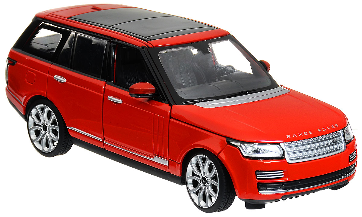 Rastar Модель автомобиля Range Rover цвет красный56300_красный Rastar Модель автомобиля Range Rover цвет красный56300_красныйКоллекционная модель Rastar Range Rover привлечет внимание как ребенка, так и взрослого коллекционера. Машинка является точной уменьшенной копией настоящего автомобиля. Модель выполнена из металла с использованием пластика и оснащена резиновыми колесами, обеспечивающими хорошее сцепление с любой поверхностью пола. Колеса и руль вращаются, капот и передние дверцы открываются. Коллекционная модель Rastar Range Rover станет отличным подарком и украшением любой коллекции!