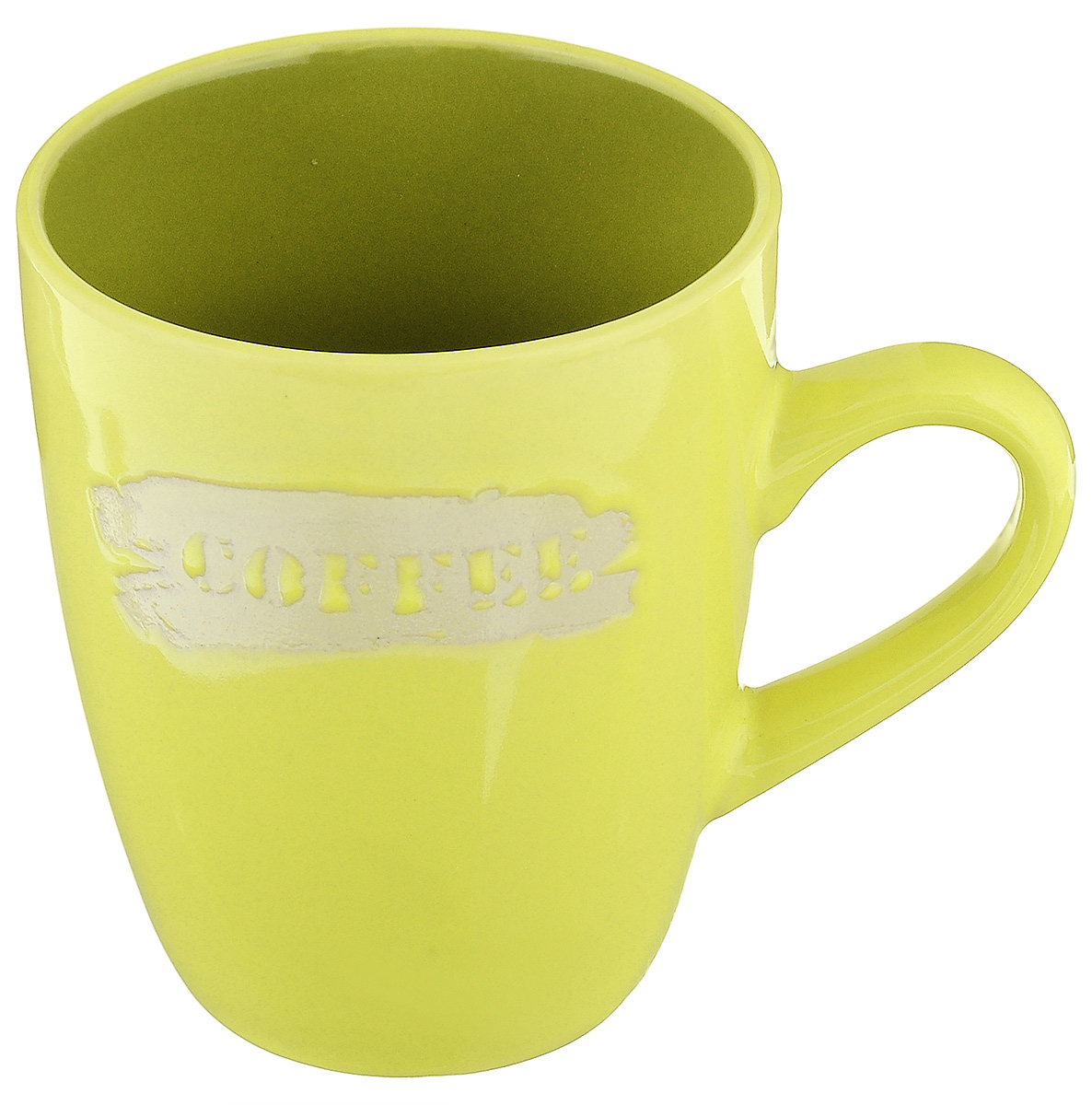 Кружка Wing Star Coffee, цвет: салатовый, 300 млLJ10-0871M Кружка Wing Star Coffee, цвет: салатовый, 300 млLJ10-0871MКружка Wing Star Coffee изготовлена из высококачественной керамики и украшена надписью Coffee. Wing Star - качественная керамическая посуда из обожженной, глазурованной снаружи и изнутри глины с оригинальными рисунками. При изготовлении данной посуды широко используется рельефный способ нанесения декора, когда рельефная поверхность подготавливается в процессе формовки и изделие обрабатывается с уже готовым декором. Благодаря этому достигается эффект неровного на ощупь рисунка, как бы утопленного внутрь глазури и являющегося его естественным элементом. Кружку можно использовать в СВЧ и мыть в посудомоечной машине. Диаметр (по верхнему краю): 8 см. Высота стенки: 10 см. Объем кружки: 300 мл.