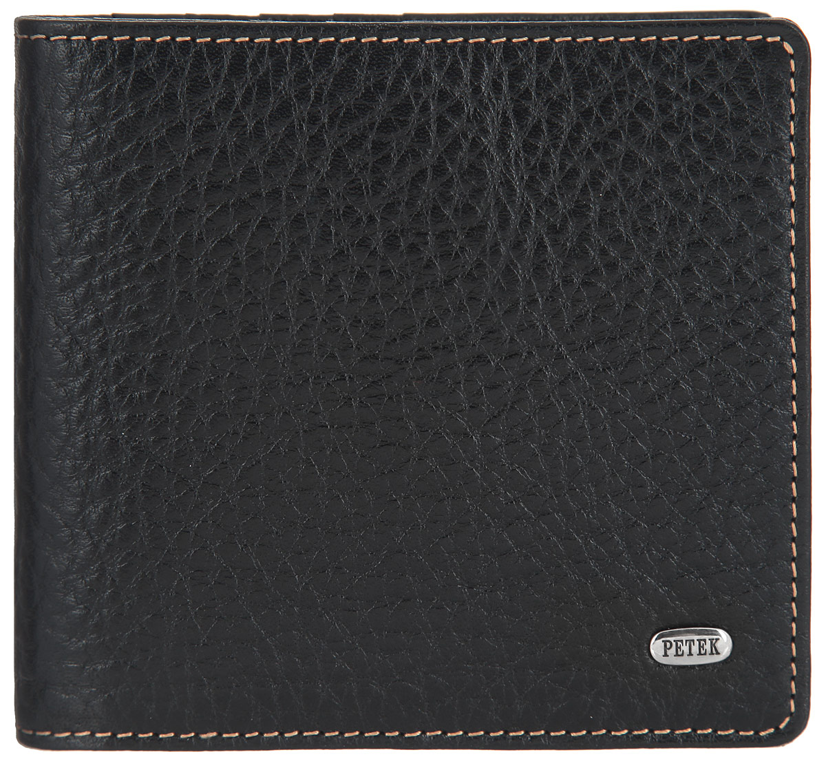 Портмоне мужское Petek 1855, цвет: черный. 197.46B.KD1197.46B.KD1 Black Портмоне мужское Petek 1855, цвет: черный. 197.46B.KD1197.46B.KD1 BlackСтильное портмоне Petek 1855 выполнено из натуральной кожи с зернистой фактурой, дополнено металлической фурнитурой с символикой бренда, внутренняя часть изделия выполнена из текстиля и натуральной кожи. Изделие раскладывается пополам. Внутри распложен зажим для купюр, восемь карманов для визиток или пластиковых карт, два боковых кармана. Изделие поставляется в фирменной упаковке. Портмоне Petek 1855 станет замечательным подарком человеку, ценящему качественные и практичные вещи.