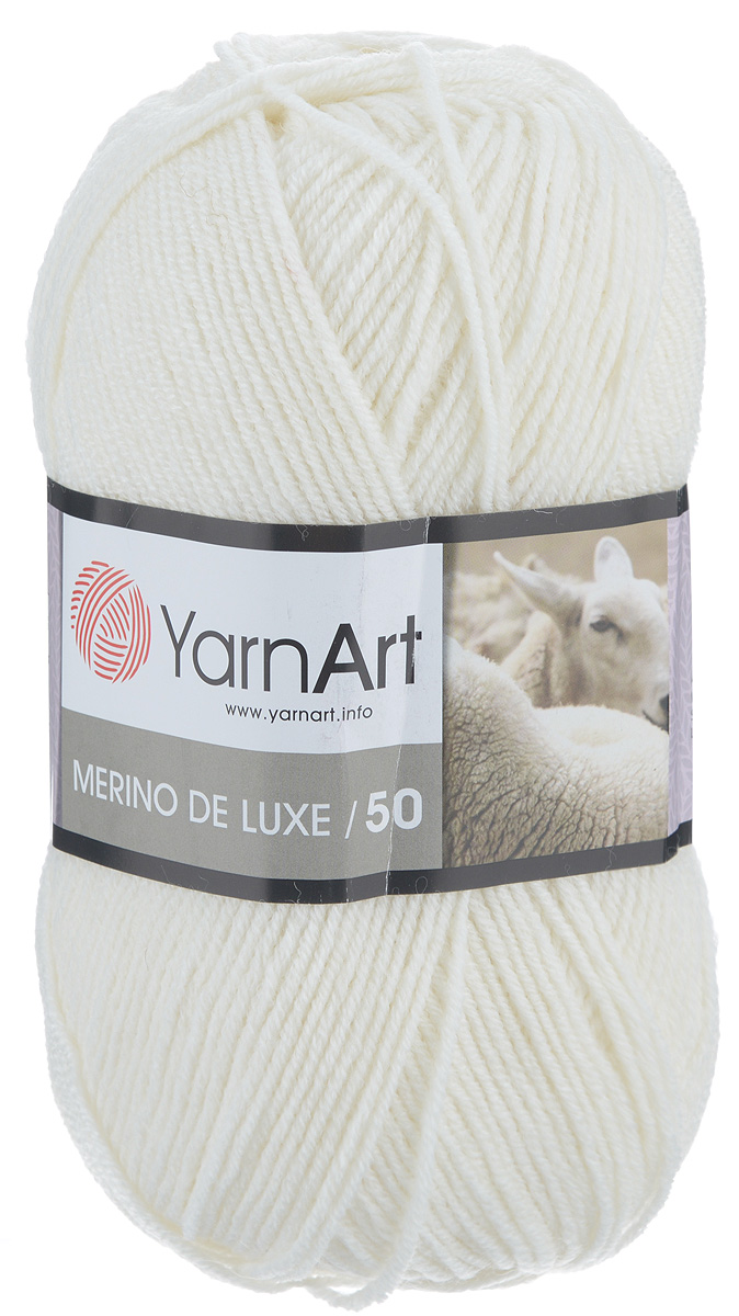 Пряжа для вязания YarnArt Merino de Lux, цвет: белый (501), 280 м, 100 г, 5 шт372049_501 Пряжа для вязания YarnArt Merino de Lux, цвет: белый (501), 280 м, 100 г, 5 шт372049_501Классическая пряжа для вязания YarnArt Merino de Lux изготовлена из шерсти и акрила. Пряжа очень мягкая и приятная на ощупь. Теплая, уютная, эта пряжа идеально подходит для вязки демисезонных вещей. Шапочки, шарфы, снуды, свитера, жилеты вяжутся из этой пряжи быстро и легко. Изделия приятны в носке и долго не теряют форму после ручной стирки. Рекомендуются спицы 3,5 мм, крючок 4 мм. Состав: 49% шерсть, 51% акрил.
