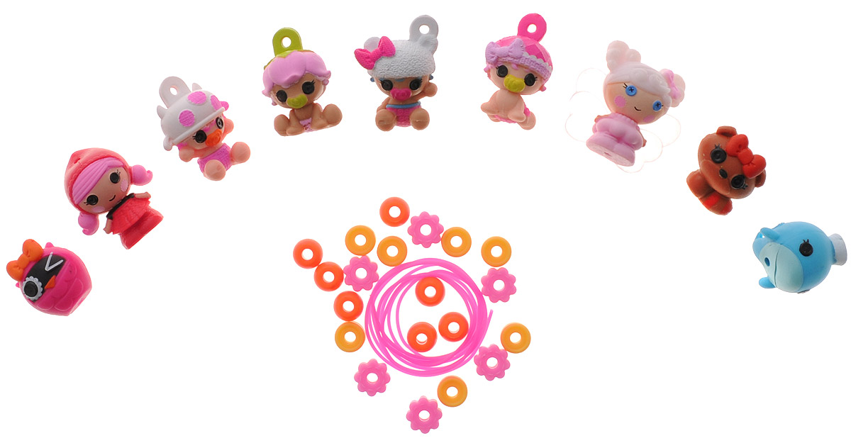 Lalaloopsy Набор фигурок Малютки Series 3 цвет бордовый малиновый529514_мал. Lalaloopsy Набор фигурок Малютки Series 3 цвет бордовый малиновый529514_мал.Набор фигурок Lalaloopsy Малютки. Series 3 приведет в восторг любую маленькую поклонницу знаменитых куколок Lalaloopsy. Набор включает в себя 6 маленьких фигурок куколок Lalaloopsy, 3 фигурки питомцев и аксессуары для плетения браслетиков. Фигурки выполнены из прочного пластика. Любимые персонажи Lalaloopsy стали совсем крошечными! Впервые в истории - крошечные малышки Lalaloopsy! Каждый персонаж уникален. Собери коллекцию из уникальных куколок. Каждая из них размером с пуговицу! Очаровательные фигурки-куколки непременно понравятся вашей дочурке и помогут ей погрузиться в сказочный мир волшебства и дружбы. Ваша малышка сможет часами играть с ним, придумывая различные истории. Порадуйте ее таким замечательным подарком! Фигурки в наборе: Blossom Flowerpot Mittens Fluff and Stuff Jewels Sparkles Cloud E. Sky Raccoon Whale Owl Scarlet Riding Hood Berry Jars and Jams