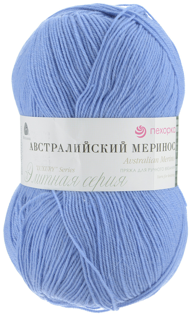 Пряжа для вязания Пехорка Австралийский меринос, цвет: голубая пролеска (520), 400 м, 100 г, 5 шт360065_520_520-Голубая пролеска Пряжа для вязания Пехорка Австралийский меринос, цвет: голубая пролеска (520), 400 м, 100 г, 5 шт360065_520_520-Голубая пролескаПряжа для вязания Пехорка Австралийский меринос изготовлена из мериносовой шерсти и акрила. Добавление высокоусадочного акрила позволяет придать пряже объемность, а повышенная крутка придает эффектный вид полотну. Связанный трикотаж получается теплый, добротный, мягкий и красивый. С такой пряжей вы сможете связать своими руками необычные и красивые вещи. Рекомендуемый размер спиц: 3 мм. Толщина нити: 1 мм. Состав: 95% мериносовая шерсть, 5% акрил высокообъемный.