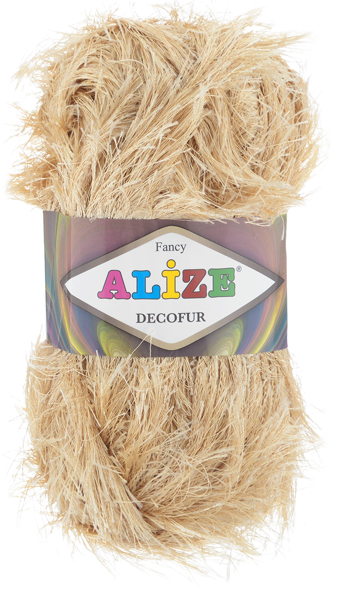 Пряжа для вязания Alize Decofur, цвет: бежевый (95), 110 м, 100 г, 5 шт364128_95 Пряжа для вязания Alize Decofur, цвет: бежевый (95), 110 м, 100 г, 5 шт364128_95Пряжа Decofur изготовлена из высококачественного полиэстера. Пряжа - травка используется как для вязания самостоятельных пушистых изделий, так и для отделки. Это могут быть нарядные кофточки, куртки, накидки, шарфы, шапки, шали, предметы домашнего интерьера, игрушки и многое другое. Рекомендованные спицы для вязания: 6-8 мм. Рекомендованный крючок для вязания: 3-4 мм. Состав: 100% полиэстер.