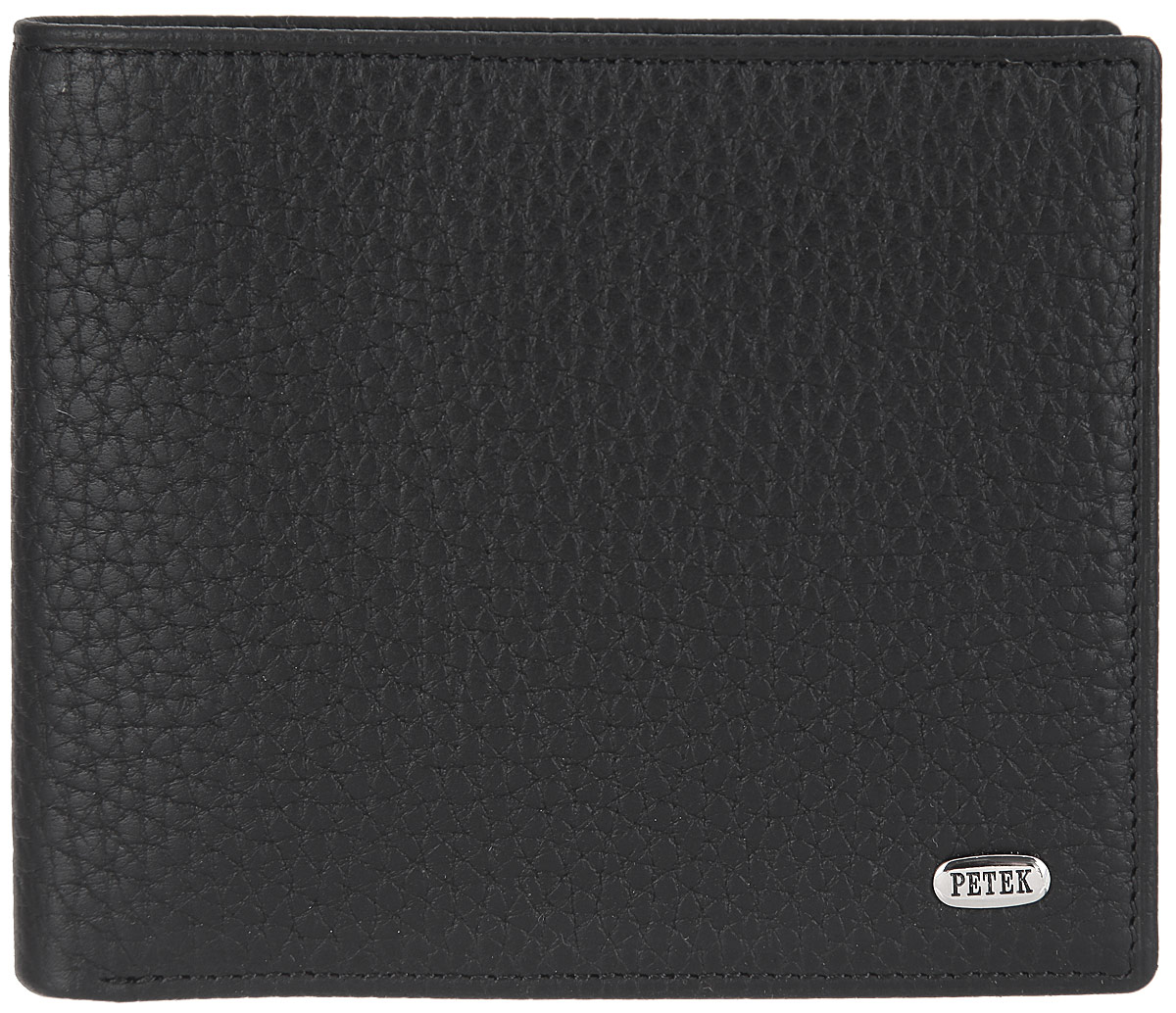 Портмоне мужское Petek 1855, цвет: черный. 120.46D.01120.46D.01 Black Портмоне мужское Petek 1855, цвет: черный. 120.46D.01120.46D.01 BlackСтильное портмоне Petek 1855 выполнено из натуральной кожи с зернистой фактурой, дополнено металлической фурнитурой с символикой бренда, внутренняя часть изделия выполнена из текстиля и натуральной кожи. Изделие раскладывается пополам. Внутри распложены два отделения для купюр, три кармашка для визиток или пластиковых карт, боковой карман, отделение для монет с клапаном на кнопке. Изделие поставляется в фирменной упаковке. Портмоне Petek 1855 станет замечательным подарком человеку, ценящему качественные и практичные вещи.