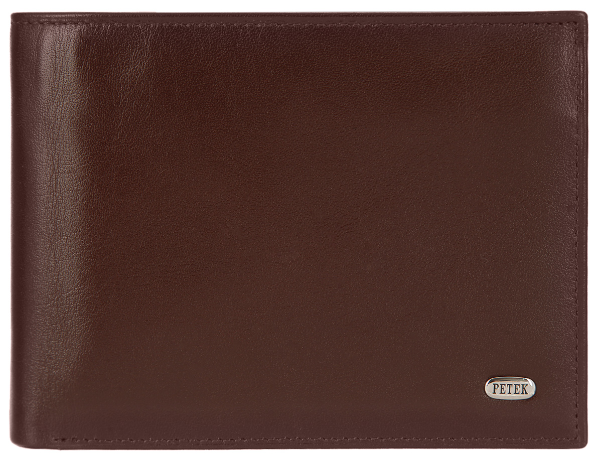 Портмоне мужское Petek 1855, цвет: коричневый. 225.000.222225.000.222 D.Brown Портмоне мужское Petek 1855, цвет: коричневый. 225.000.222225.000.222 D.BrownСтильное мужское портмоне Petek 1855 выполнено из натуральной гладкой кожи и оформлено металлической фурнитурой с символикой бренда. Внутренняя часть изделия выполнена из текстиля и натуральной кожи. Изделие раскладывается пополам. Внутри размещены два отделения для купюр, девять наборных кармашков для кредитных карт, четыре горизонтальных кармана для мелких бумаг, два боковых кармашка и карман с сетчатым окошком для фотографии. Изделие поставляется в фирменной упаковке. Стильное портмоне Petek 1855 станет отличным подарком для человека, ценящего качественные и практичные вещи.