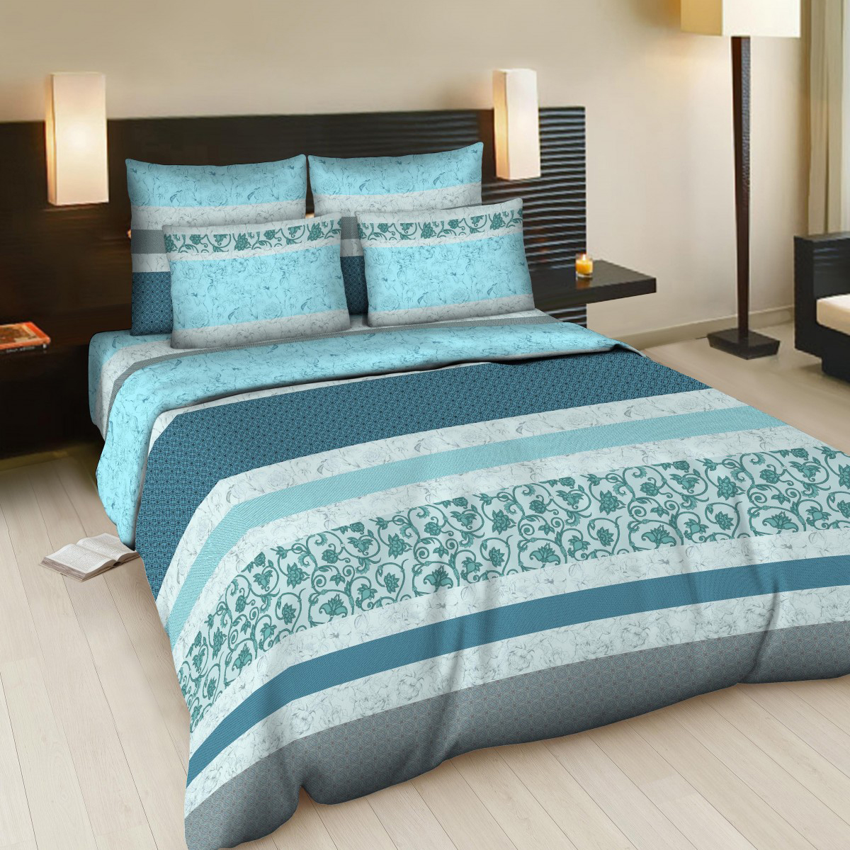 Комплект белья Letto Карнелия, 2-спальный, наволочки 70х70, цвет: голубой, серый, синийВ83-4 Комплект белья Letto Карнелия, 2-спальный, наволочки 70х70, цвет: голубой, серый, синийВ83-4Комплект постельного белья Letto Карнелия выполнен из бязи (100% натурального хлопка). Комплект состоит из пододеяльника, простыни и двух наволочек. Постельное белье оформлено ярким красочным рисунком. Гладкая структура делает ткань приятной на ощупь, мягкой и нежной, при этом она прочная и хорошо сохраняет форму. Благодаря такому комплекту постельного белья вы сможете создать атмосферу роскоши и романтики в вашей спальне.