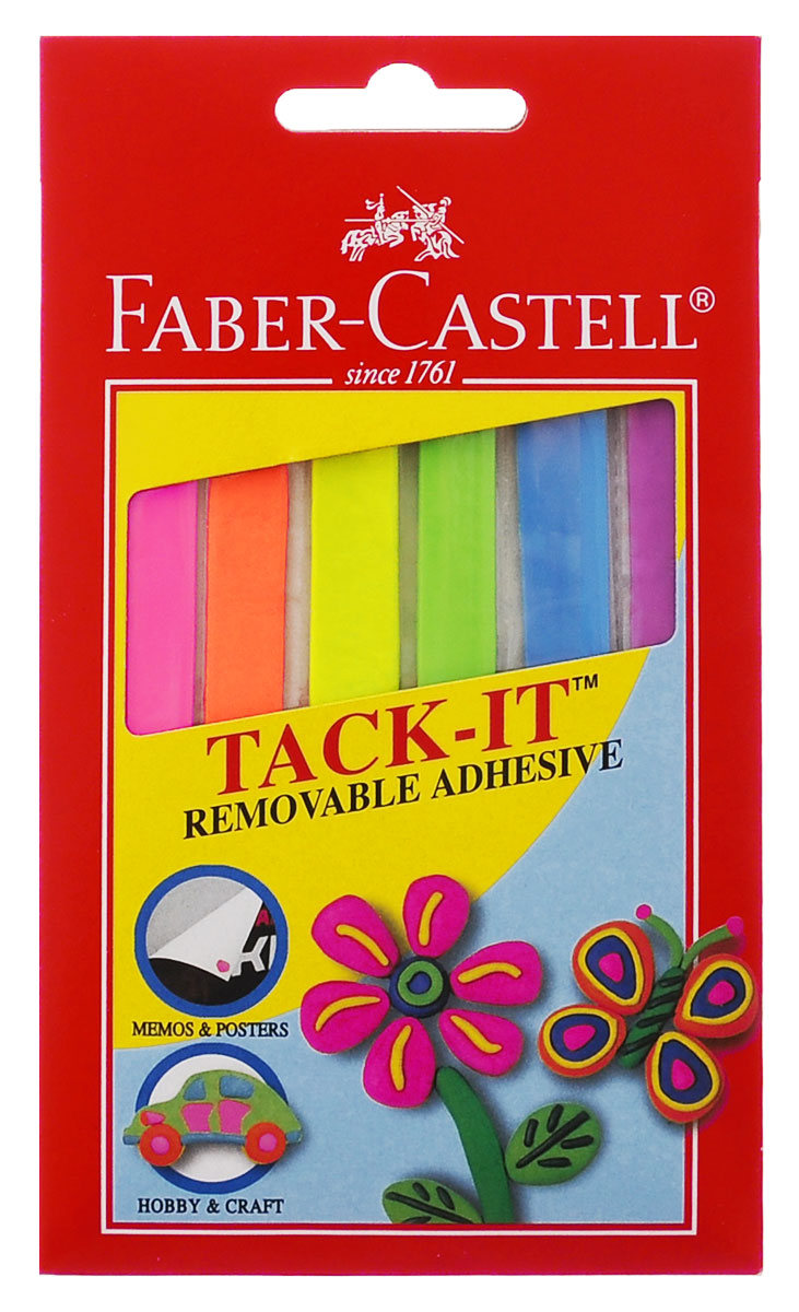 Faber-Castell Снимаемая масса для приклеивания Tack-It 50 г цвет мультиколор187094 Faber-Castell Снимаемая масса для приклеивания Tack-It 50 г цвет мультиколор187094Снимаемая масса для приклеивания Faber-Castell Tack-It подходит для многоцелевого применения. Масса пригодится дома, в школе, на работе и в творческих проектах. Она может быть использована для временного крепления сообщений, плакатов, планов. Масса для приклеивания представлена в форме разноцветных полосок 6 разных цветов, которые можно комбинировать.