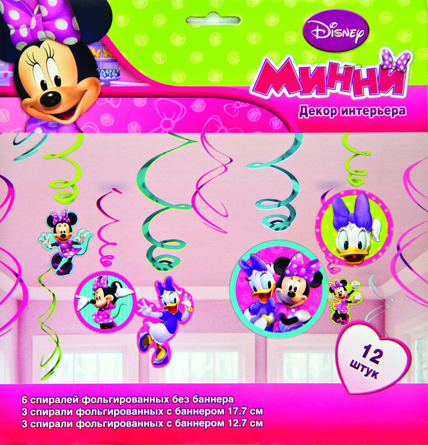 Amscan Спираль Disney Минни Маус 12 шт Amscan Спираль Disney Минни Маус 12 шт