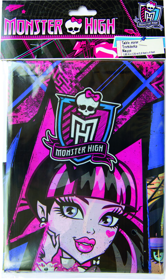 Amscan Скатерть Monster High 120 см х 180 см1502-1331 Amscan Скатерть Monster High 120 см х 180 см1502-1331Скатерть Monster High органично впишется в интерьер кухни, или детской, а яркий рисунок обязательно понравится вашему ребенку. Изделие очень практичное, так как выполнено из полиэтилена. Скатерть поможет создать атмосферу уюта и домашнего тепла в интерьере вашей кухни, а также станет настоящим украшением праздничного стола.