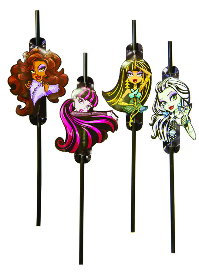 Amscan Трубочка для коктейля Monster High 8 шт1502-1333 Amscan Трубочка для коктейля Monster High 8 шт1502-1333Невозможно представить нашу жизнь без праздников! Мы всегда ждем и предвкушаем их, обдумываем, как проведем памятный день, тщательно выбираем подарки и аксессуары, ведь именно они создают и поддерживают праздничный настрой. Черные трубочки для коктейля с портретами Клодины Вульф, Фрэнки Штейн, Дракулауры и Клео де Нил. В упаковке 8 штук (по две с каждым портретом).