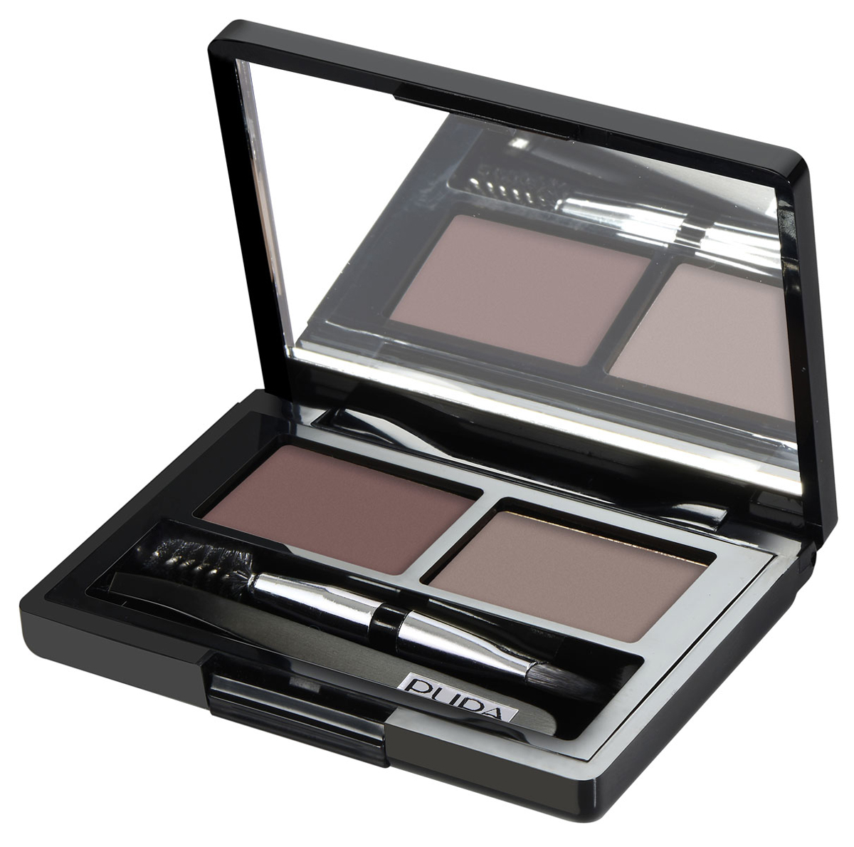PUPA Набор для бровей EYEBROW SET тон 02 коричневый, 1,1 г040056002 PUPA Набор для бровей EYEBROW SET тон 02 коричневый, 1,1 г040056002Компактное комплексное средство для макияжа бровей. В наборе: Слабо пигментированный моделирующий и фиксирующий воск - не липнет и создает идеальную базу для макияжа бровей, очерчивая и моделируя их; Цветная компактная пудра для бровей - обладает легкой шелковистой текстурой, прекрасно взаимодействует с воском и придает безупречный вид бровям; Профессиональный пинцет - идеально удаляет лишние волоски; Двойной аппликатор с заостренной (скошенной) кисточкой и щеточкой «ершиком» - позволяют точно и аккуратно наносить воск и цветную пудру и моделировать брови. Низкий риск возникновения аллергии. Дерматологически тестировано. Без парабенов.