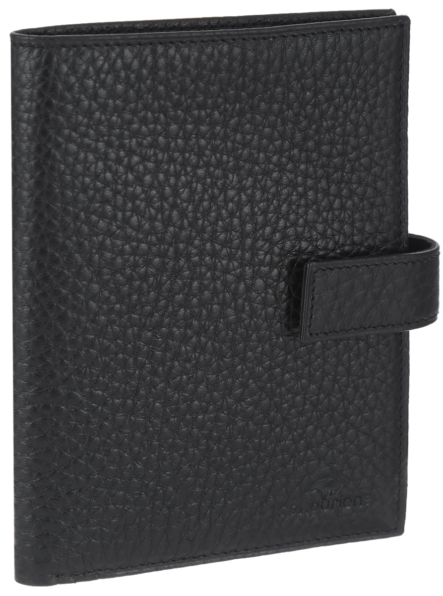 Обложка для автодокументов мужская Cangurione, цвет: черный. 3316-0013316-001 F/Black Обложка для автодокументов мужская Cangurione, цвет: черный. 3316-0013316-001 F/BlackСтильная обложка для автодокументов Cangurione выполнена из натуральной кожи с зернистой фактурой, оформлена клеймом с символикой бренда. Внутренняя часть изделия выполнена из текстиля и натуральной кожи. Изделие раскладывается пополам и закрывается хлястиком на кнопку. Внутри размещен вкладыш с четырьмя файлами для автодокументов, файл для прав, отделение для купюр, два боковых кармана, один из которых сетчатый, три кармашка для кредитных карт или визиток и один карман с окошком-сеткой. Изделие поставляется в фирменной упаковке. Стильная обложка для автодокументов Cangurione станет отличным подарком для человека, ценящего качественные и практичные вещи.