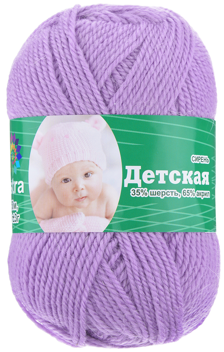 Пряжа для вязания Астра Baby, цвет: сиреневый, 150 м, 50 г, 4 шт488346_сирень Пряжа для вязания Астра Baby, цвет: сиреневый, 150 м, 50 г, 4 шт488346_сиреньДетская пряжа для вязания Астра Детская изготовлена из акрила с добавлением шерсти. Изделия из этой пряжи предназначены для ручной стирки. Рекомендованный размер спиц: 2-4. Рекомендованный размер крючка: 2-4. Состав: 35% шерсть; 65% акрил.