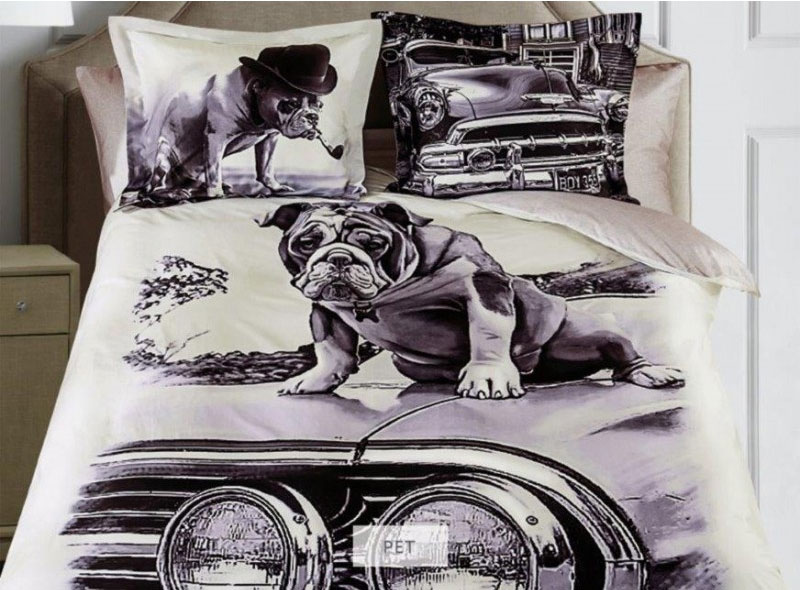 Комплект белья Mona Liza Pet, 2-спальный, наволочки 50х70, 70х70, цвет: серый, бежевый, темно-коричневый8/1 Комплект белья Mona Liza Pet, 2-спальный, наволочки 50х70, 70х70, цвет: серый, бежевый, темно-коричневый8/1Комплект белья Mona Liza Pet, выполненный из сатина, состоит из пододеяльника, простыни и наволочек двух размеров по две штуки каждого. Изделия оформлены оригинальным рисунком. Отличительная особенность серии - авторский дизайн, фотопечать с высоким разрешением, насыщенные цвета с точной передачей полутонов. По сути, это панно, перенесенное на ткань - нелиняющий сатин. Сатин - это хлопковая ткань, имеющая особое переплетение нитей. Имеет гладкую, шелковистую лицевую поверхность, на которой преобладают уточные нити. Сатин довольно плотен и блестит. В комплект входит: Пододеяльник - 1 шт. Размер: 175 см х 210 см. Простыня - 1 шт. Размер: 215 см х 240 см. Наволочка - 2 шт. Размер: 70 см х 70 см. Наволочка - 2 шт. Размер: 50 см х 70 см. Рекомендации по уходу: - Ручная и машинная стирка 40°С, - Гладить при средней температуре, - Щадящая сушка, - Не подвергать химчистке.