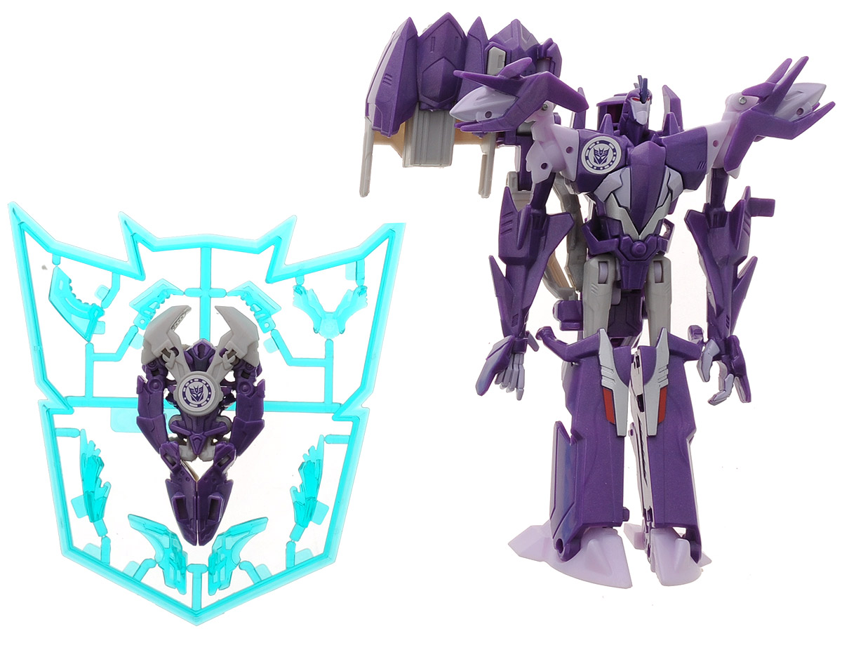 Transformers Трансформер Robots In Disguise Desepticon Fracture & AirazorB0765EU4_B1977 Transformers Трансформер Robots In Disguise Desepticon Fracture & AirazorB0765EU4_B1977Фигурки Transformers Robots In Disguise Desepticon Fracture & Airazor обязательно понравятся любому маленькому поклоннику знаменитых Трансформеров! Фигурки выполнены из прочного пластика в виде трансформеров Fracture и Airazor. Руки и ноги фигурок подвижны. В 5 простых шагов малыш сможет трансформировать фигурку робота в летательный аппарат. Фигурки отличаются высокой степенью детализации. Ребенок с удовольствием будет играть с фигурками, придумывая разные истории. Порадуйте его таким замечательным подарком!