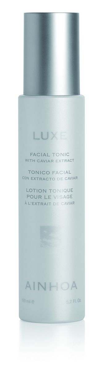 Ainhoa Luxe Освежающий тоник для лица с экстрактом икры, 150 млR1898 Ainhoa Luxe Освежающий тоник для лица с экстрактом икры, 150 млR1898Тоник с экстрактом икры в составе завершает процедуру очищения. Тоник обладает освежающим и тонизирующим действием, нормализует рН-баланс, придает коже свежесть и ощущение комфорта. Активные компоненты: экстракт икры, витамин Е. Способ применения: нанесите средство на ватный диск, протрите им кожу лица и шеи. Тоник рекомендуется использовать дважды в день – утром и вечером.