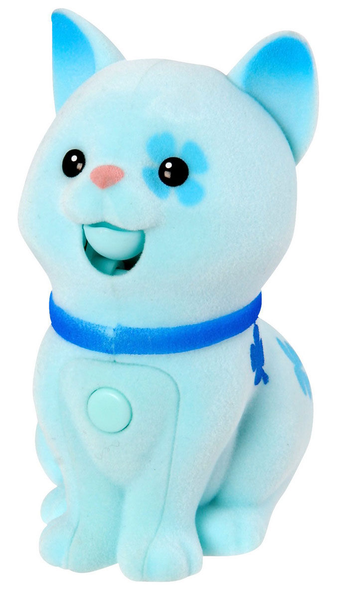 Moose Интерактивная игрушка Котенок цвет голубойblue_cat/ast28152 (28156, 28157, 28158, 28159, 28160, 28161) Moose Интерактивная игрушка Котенок цвет голубойblue_cat/ast28152 (28156, 28157, 28158, 28159, 28160, 28161)Интерактивная игрушка Moose Котенок без сомнения заинтригует детей, которые очень любят животных. Игрушка выполнена из прочных материалов, обладает интересным окрасом и особенным характером. На груди у котенка находится управляющая кнопка, если на нее нажать и удерживать, то котенок воспроизведет все, что услышит. Если нажать кнопку и отпустить, то игрушка будет мяукать в ответ, а если ваш малыш погладит спинку котенка, то он нежно замурчит. Выключатель находится на брюшке. Для работы необходимы 2 батарейки типа АА(в комплект не входят).