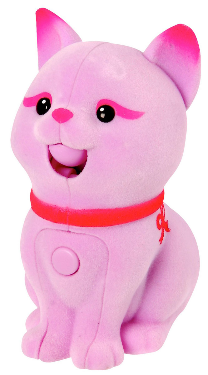 Moose Интерактивная игрушка Котенок цвет розовыйpink_cat/ast28152 (28156, 28157, 28158, 28159, 28160, 28161) Moose Интерактивная игрушка Котенок цвет розовыйpink_cat/ast28152 (28156, 28157, 28158, 28159, 28160, 28161)Интерактивная игрушка Moose Котенок без сомнения заинтригует детей, которые очень любят животных. Игрушка выполнена из прочных материалов, обладает интересным окрасом и особенным характером. На груди у котенка находится управляющая кнопка, если на нее нажать и удерживать, то котенок воспроизведет все, что услышит. Если нажать кнопку и отпустить, то игрушка будет мяукать в ответ, а если ваш малыш погладит спинку котенка, то он нежно замурчит. Выключатель находится на брюшке. Для работы необходимы 2 батарейки типа АА(в комплект не входят).