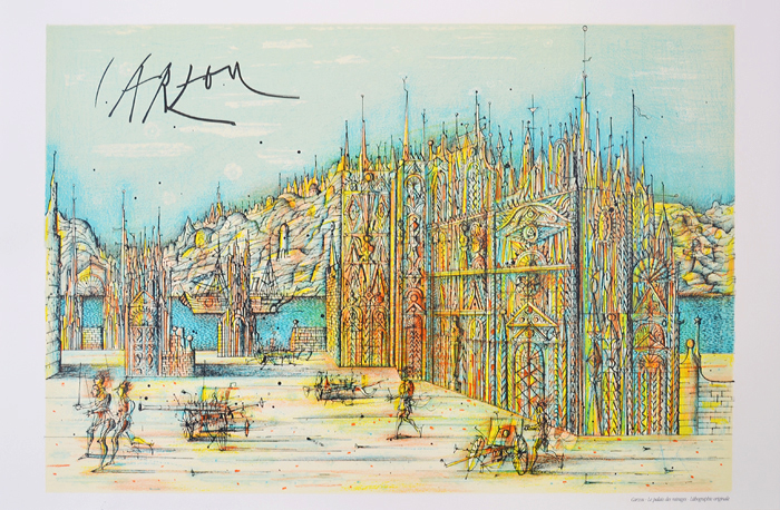 Литография Призрачный дворец. Жан Карзу. Франция, 1990 годАККАА Литография Призрачный дворец. Жан Карзу. Франция, 1990 годАККААЛитография Призрачный дворец (Les Palais des mirages). Жан Карзу. Франция, 1990 год. Размер листа 75,5 х 52 см. Размер мотива 66 х 45 см. Сохранность коллекционная. Бумага Arches. Подпись Carzou на доске. В нижнем правом углу: название, имя автор и обозначение подлинности.
