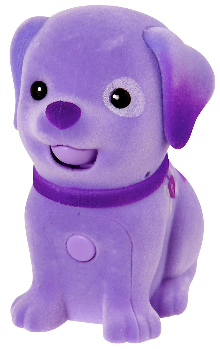 Moose Интерактивная игрушка Щенок цвет фиолетовыйpurple_dog/ast28152 (28156, 28157, 28158, 28159, 28160, 28161) Moose Интерактивная игрушка Щенок цвет фиолетовыйpurple_dog/ast28152 (28156, 28157, 28158, 28159, 28160, 28161)Интерактивная игрушка Moose Щенок без сомнения заинтригует детей, которые очень любят животных. Игрушка выполнена из прочных материалов, обладает интересным окрасом и особенным характером. На груди у щенка находится управляющая кнопка, если на нее нажать и удерживать, то песик воспроизведет все, что услышит. Если нажать кнопку и отпустить, то собачка будет гавкать в ответ, а если ваш малыш погладит спинку щенка, то он радостно залает. Выключатель находится на брюшке. Для работы необходимы 2 батарейки типа АА(в комплект не входят).