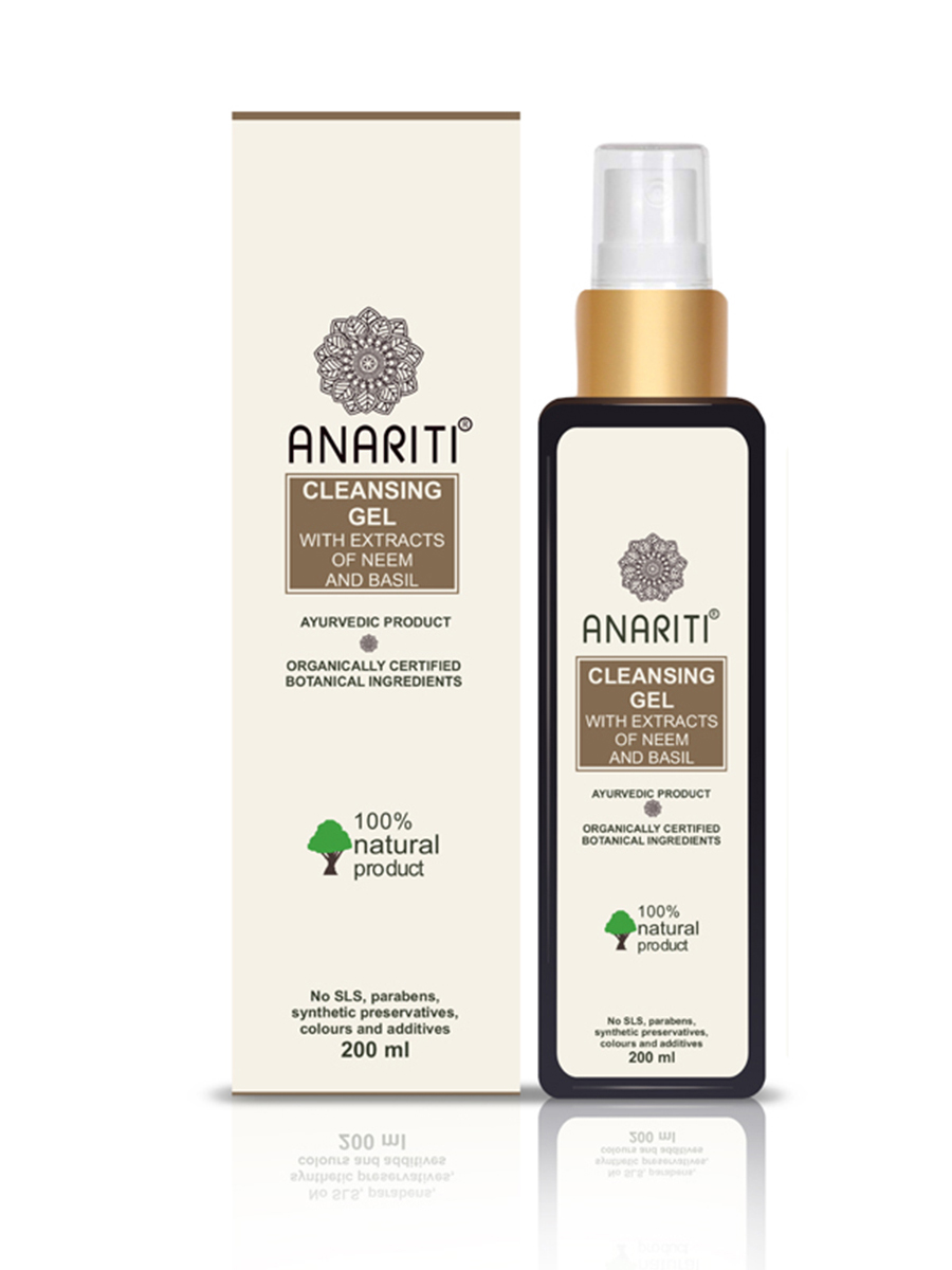 Anariti гель очищающий для лица с экстрактами нима и базилика ,20019085 Anariti гель очищающий для лица с экстрактами нима и базилика ,20019085Очищающий гель Anariti с антибактериальным эффектом, идеально подходит для ежедневного очищения молодой кожи. Эффективно удаляет пыль, грязь и макияж с помощью нежного очищающего действия. Экстракт алоэ увлажняет и питает клетки кожи. Экстракты нима и базилика обладают выраженными противоспалительными и антибактериальными свойствами. Регулярное использование геля делает кожу нежной и шелковистой, устраняет чрезмерную активность сальных желез, появление угрей и закупорку пор. Подходит для очищения любого типа кожи.