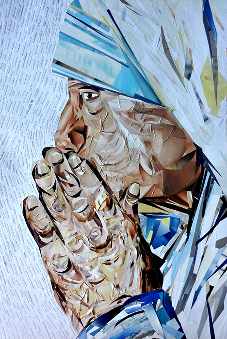 Авторская картина Мать Тереза. Коллаж. Портрет, 70 х 50 см. Художник Ирина БастАККМТ Авторская картина Мать Тереза. Коллаж. Портрет, 70 х 50 см. Художник Ирина БастАККМТМать Тереза. Божья сила в действии. “Господи, позволь мне проповедовать Тебя без проповеди – не словами, а примером, притягательной силой, благотворным действием того, что я совершаю, полнотой Твоего присутствия в моем сердце... ”. Эти слова принадлежат женщине, которой выпала нелегкая и радостная доля нести людям Благую Весть, что Бог есть любовь и смысл жизни каждого смертного лишь в том, чтобы любить и быть любимым. В ХХ веке она стала не просто символом милосердия, но вместе со своими сестрами по вере являла реальную силу, с которой нельзя было не считаться. Ее называли Мать Тереза. Она действительно стала матерью для многих никому не нужных детей – младенцев из мусорных ящиков, маленьких инвалидов и сирот... Маленькая, худощавая, улыбчивая старушка. Проницательный взгляд, подвижное лицо, грубые, непропорционально большие натруженные крестьянские руки. В ее присутствии собеседники ощущали себя осмысленной частью творения – она лучезарно и умно смотрела в лицо мира, смотрела...
