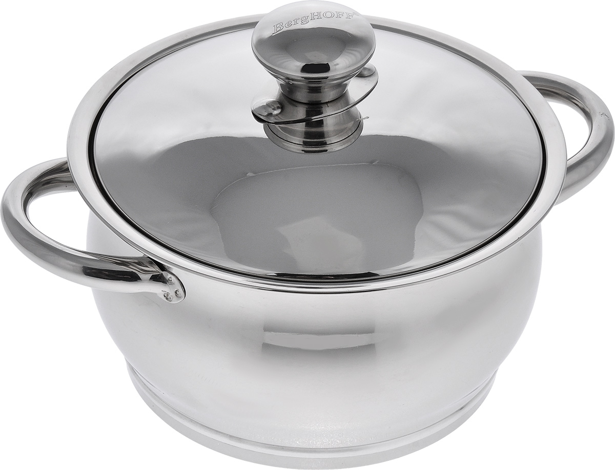 Кастрюля BergHOFF Zeno с крышкой, 2 л1101118 Кастрюля BergHOFF Zeno с крышкой, 2 л1101118Кастрюля BergHOFF Zeno выполнена из высококачественной нержавеющей стали 18/10, которая обладает бактериостатическими свойствами. Сталь 18/10 - один из наиболее тонких и сбалансированных сплавов, используемых во всем мире, который гарантирует высокую химическую нейтральность к пище. Зеркальная полировка снаружи и внутри изделия обеспечивает превосходные антикоррозионные свойства материала (так как подобно пленке защищает внешнюю поверхность и продлевает срок годности посуды), чистоту и гигиену (полное отсутствие в материале пор и микротрещин) и значительно облегчает ее чистку. Термоаккумулирующее дно специальной конструкции с верхним открытым алюминиевым слоем и медным диском позволит теплу быстро и равномерно распределится по всей поверхности дна. Эргономичные ручки обеспечивают безопасный захват и удобство в поднятии изделия, крепятся к кастрюли точечной сваркой. В этой посуде можно готовить современным способом с небольшим количеством воды или без нее. Эта технология...