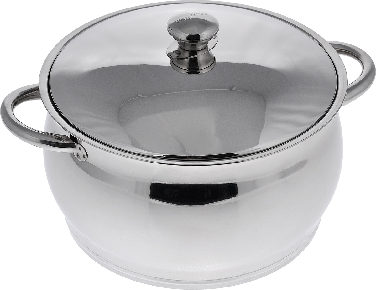 Кастрюля BergHOFF Zeno с крышкой, 6,6 л1101132 Кастрюля BergHOFF Zeno с крышкой, 6,6 л1101132Кастрюля BergHOFF Zeno выполнена из высококачественной нержавеющей стали, которая обладает бактериостатическими свойствами. Зеркальная полировка снаружи и внутри изделия обеспечивает превосходные антикоррозионные свойства материала (так как подобно пленке защищает внешнюю поверхность изделий и продлевает срок годности посуды), и значительно облегчает ее чистку. Термоаккумулирующее дно специальной конструкции с верхним открытым алюминиевым слоем и медным диском позволит теплу быстро и равномерно распределится по всей поверхности дна. Эргономичные ручки обеспечивают безопасный захват и удобство в поднятии изделия, крепятся к кастрюли точечной сваркой. В этой посуде можно готовить современным способом с небольшим количеством воды или без нее. Эта технология отлично подойдет для приготовления диетической пищи и блюд без соли, жарить без добавления жира, максимально сохраняя полезные компоненты продуктов. Подходит для всех типов плит, включая...