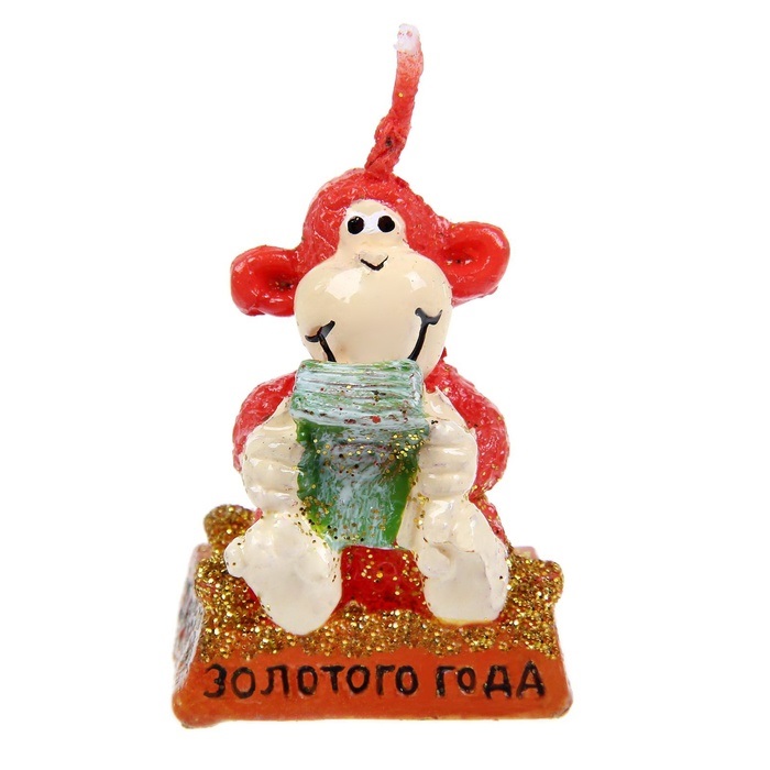 Свеча декоративная Sima-land Золотого года, высота 4 см1067417 Свеча декоративная Sima-land Золотого года, высота 4 см1067417Декоративная свеча Sima-land Золотого года выполнена из воска в виде обезьянки с деньгами. Изделие отличается ярким дизайном, который понравится всем. Такая свеча может стать отличным подарком или дополнить интерьер вашей комнаты.
