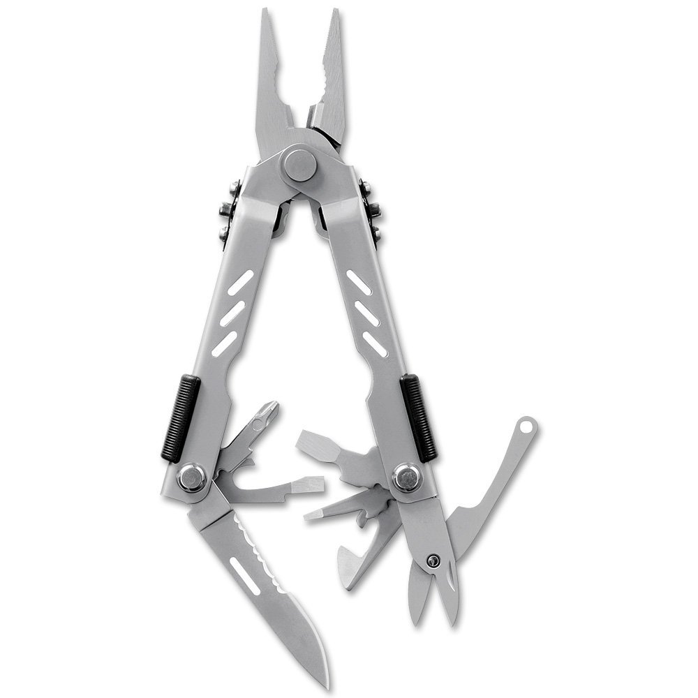 Мультитул Gerber Essentials MP400 Multi-Tool, коробка5500 Мультитул Gerber Essentials MP400 Multi-Tool, коробка5500Compact Sport - Multi-Plier 400 Stainless - это компактный набор инструментов, способный поместиться у Вас на ладони. Изготовленный из нержавеющей стали мультитул имеет запатентованную технологию открывания плоскогубцев одной рукой. Также все инструменты фиксируются запатентованным замком типа Saf.T.Plus™ от Gerber. Мультитул оснащен 11 функциями: плоскогубцы с функцией кусачек; острый клинок c прямым и серрейторным участками; отвертки (три с плоским шлицем и одна с крестовидным); подпружиненные ножницы; ключ для открывания бутылок; ключ для вскрытия консервных банок.