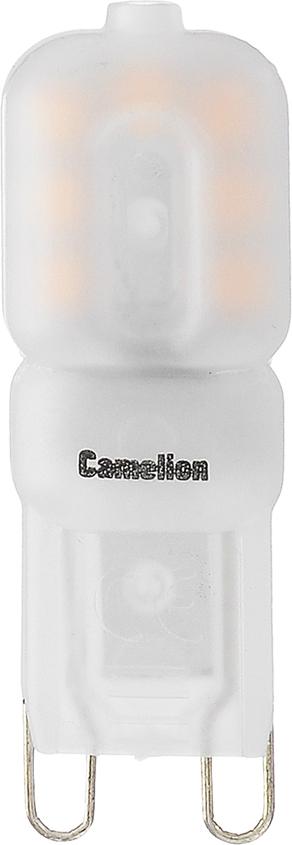 Лампа светодиодная Camelion, теплый свет, цоколь G9, 2,5W2.5-G9-SL/830/G9 Лампа светодиодная Camelion, теплый свет, цоколь G9, 2,5W2.5-G9-SL/830/G9Энергосберегающая лампа Camelion - это инновационное решение, разработанное на основе новейших светодиодных технологий (LED) для эффективной замены любых видов галогенных или обыкновенных ламп накаливания во всех типах осветительных приборов. Она хорошо подойдет для освещения квартир, гостиниц и ресторанов. Лампа не содержит ртути и других вредных веществ, экологически безопасна и не требует утилизации, не выделяет при работе ультрафиолетовое и инфракрасное излучение. Напряжение: 220-240 В / 50 Гц. Индекс цветопередачи (Ra): 82+. Угол светового пучка: 330°. Использовать при температуре: от -30° до +40°.