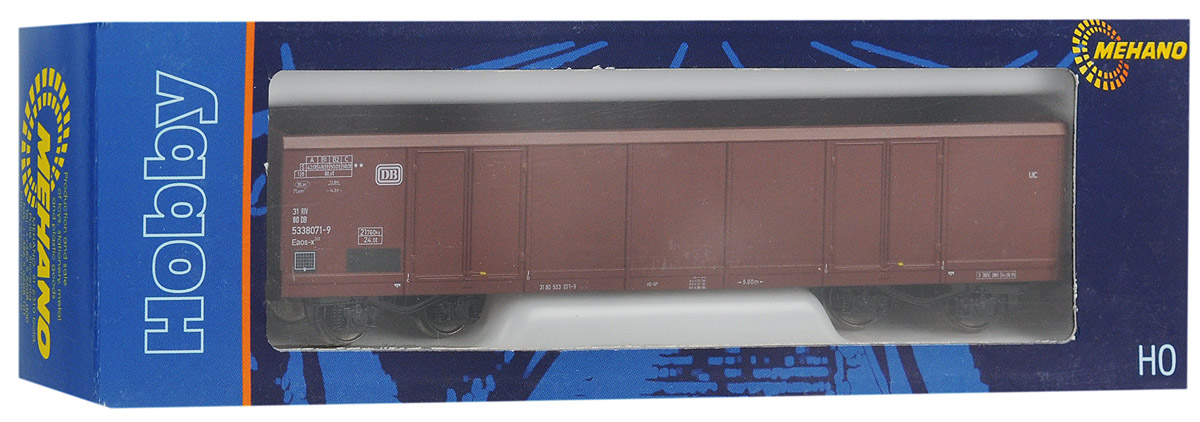 Mehano Грузовой вагон EAOS-DB-106T630 Mehano Грузовой вагон EAOS-DB-106T630Грузовой вагон Mehano EAOS-DB-106 533 8 071-9-DC выполнен на высочайшем уровне с мелкими деталями и в точной раскраске железной дороги определенного периода времени. Корпус модели вагона для перевозки грузов выполнен из пластика, колеса выполнены из металла. Модель высоко детализирована и окрашена в соответствии со своим реальным прототипом. Вагон имеет два пластиковых крепления, благодаря которым вы сможете соединить вагончики в железнодорожный состав. Коллекционная модель станет не только интересной игрушкой для ребенка, интересующегося поездами, но и займет достойное место в любой коллекции. Модель совместима с железными дорогами и поездами Mehano. Оставаясь одной из наиболее желанных игрушек для большинства мальчишек и даже взрослых коллекционеров, железная дорога Mehano неподвластна влиянию моды и времени. Для сторонников технологических новинок создаются модели современных скоростных составов, а ценители истории могут выбрать подходящий комплект, в точности...