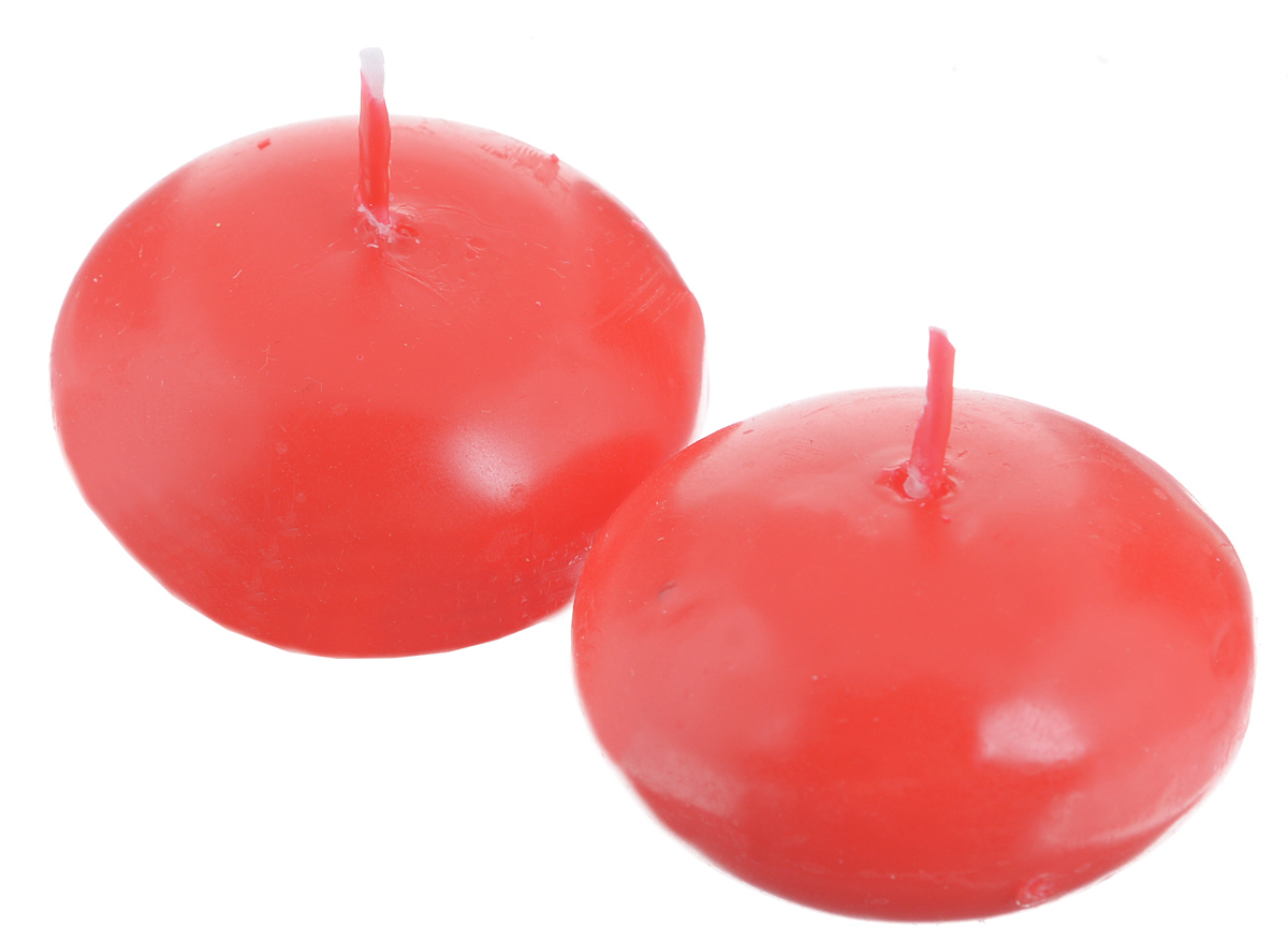 Набор декоративных свечей Lunten Ranta "Маленький очаг", цвет: красный, диаметр 4,5 см, 2 шт